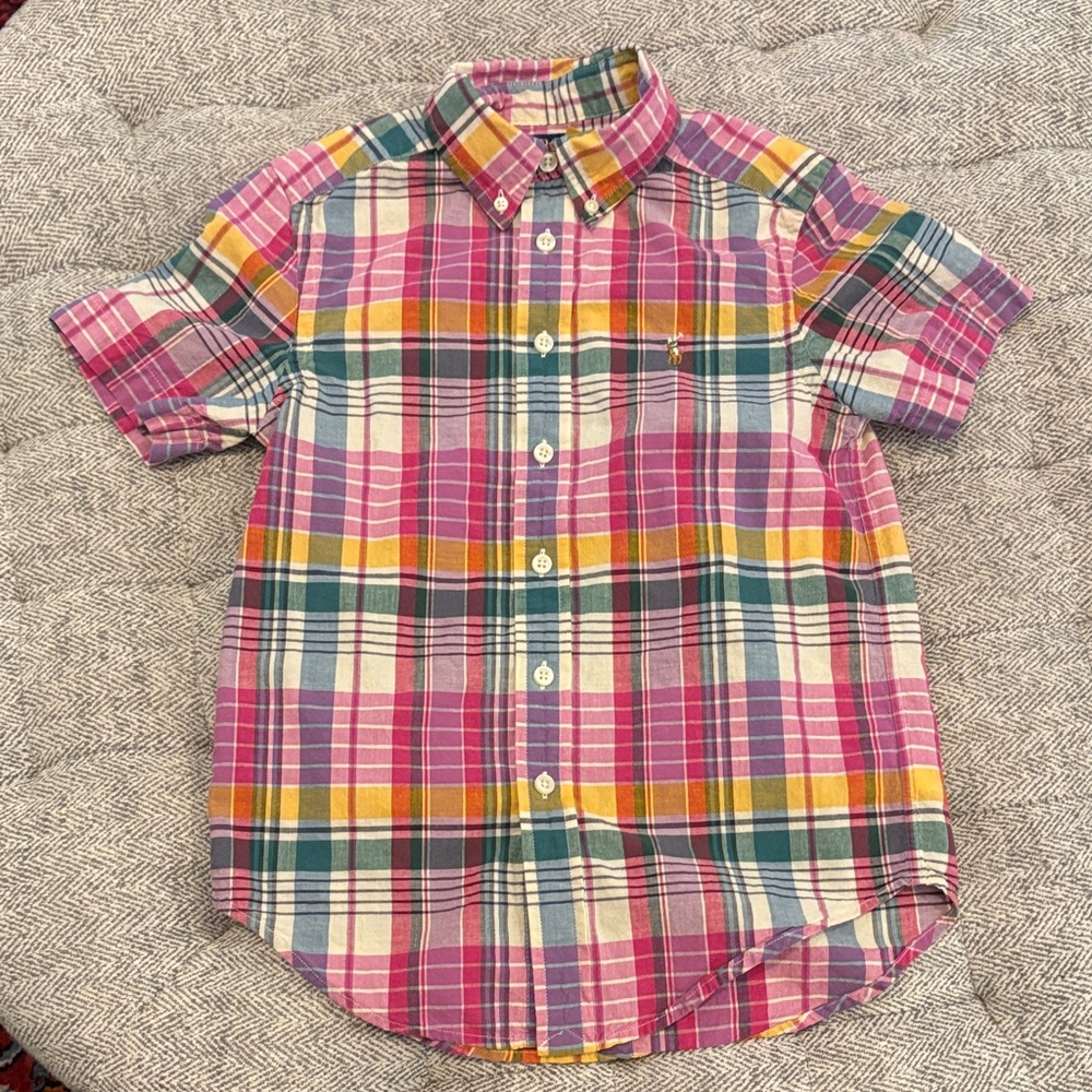 Polo Ralph Lauren plaid button down shirt size 8
